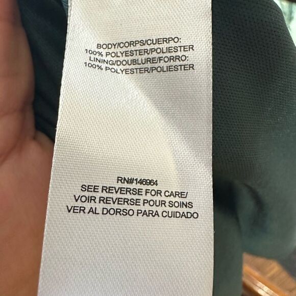 Julia Jordan Dress 16 Teal Floral Midi Puff Sleeve Slit Hem Nordstrom $1… - Picture 7 of 10